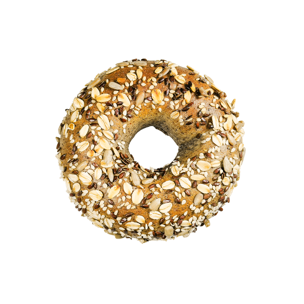 Nutrisi Makanan Bagel Multigrain Gandum Utuh Gelap