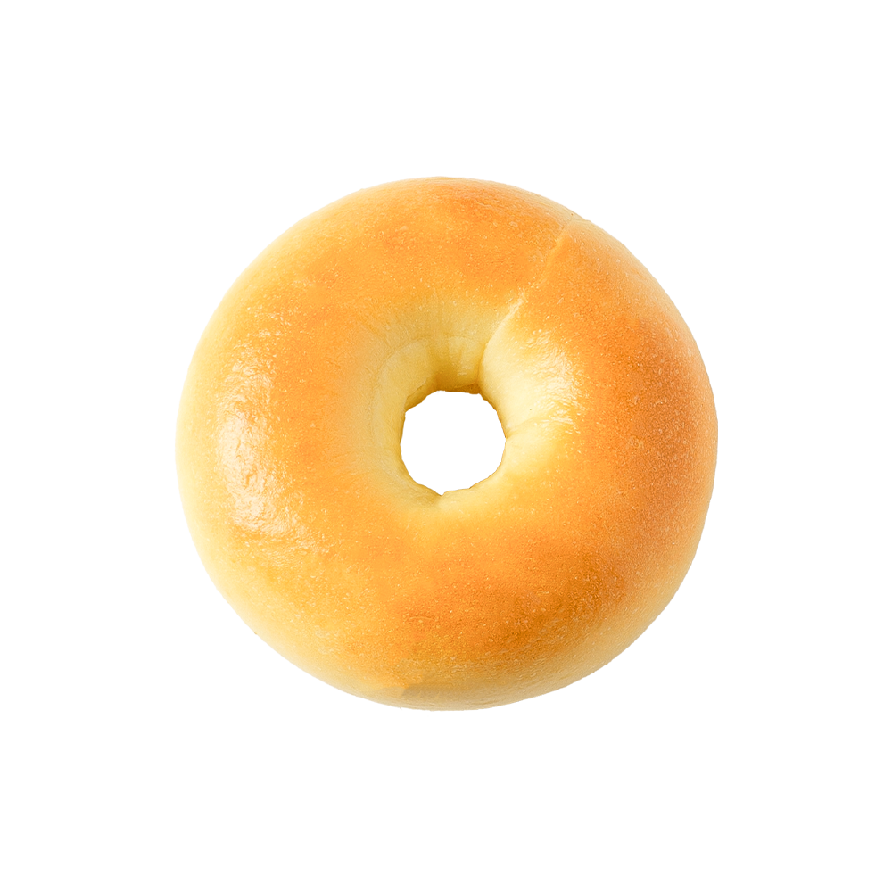 Bagel Polos Mengkilap dan Rapuh