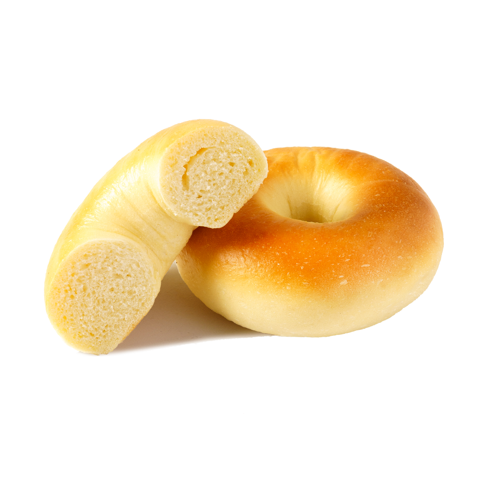 Bagel Polos Mengkilap dan Rapuh